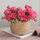 Hisow 5 heads Artificial Roses Bonquet (Rose Red)