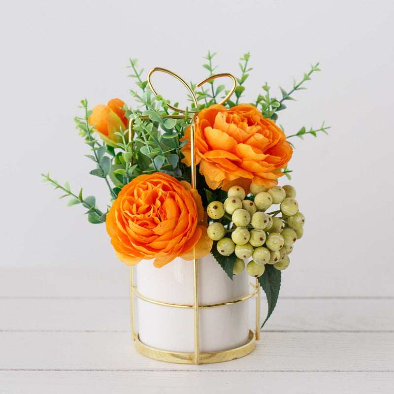 Hisow Artificial Flowers For Decoration （Orange）