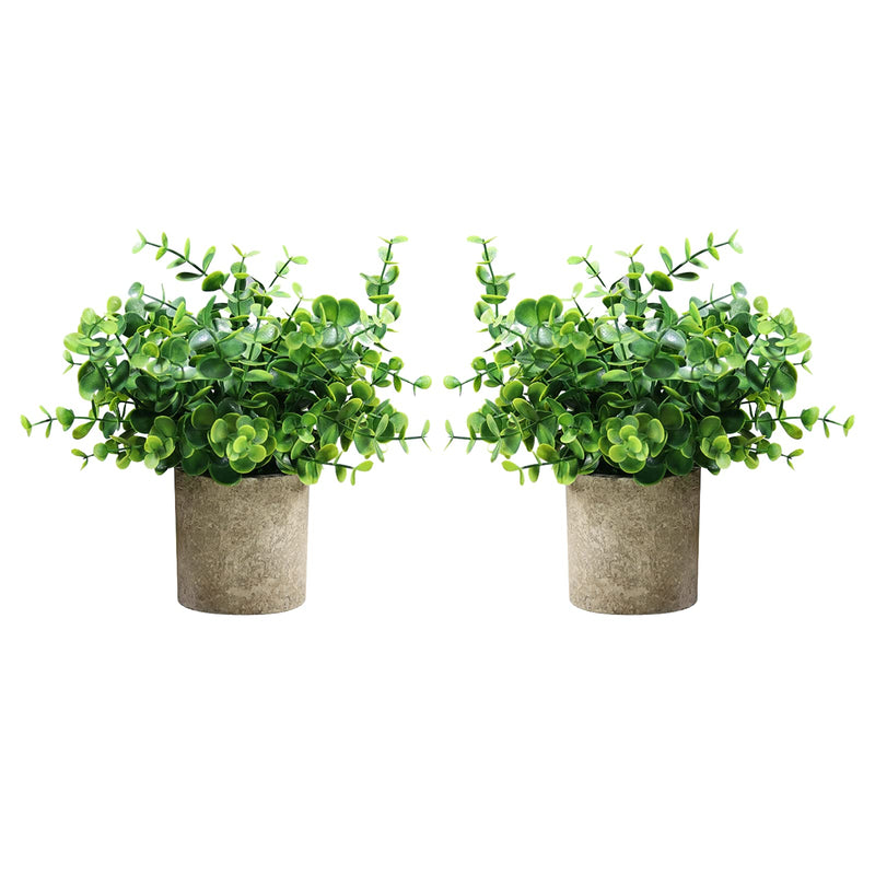 2 Packs Small Potted Fake Plants