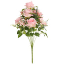 Hisow Artificial Silk Roses Flowers (Pink)