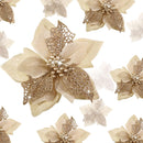 36 Pieces Christmas Poinsettia Glitter