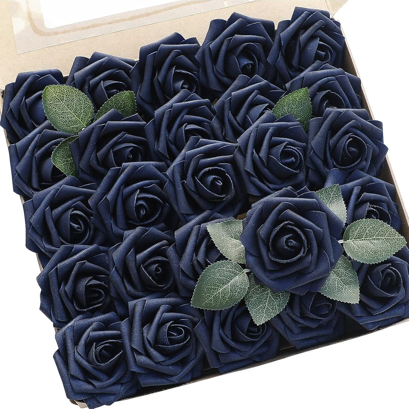 25pcs Foam Fake Roses with Stems