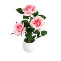 14.2" Rose Artificial Flowers in Pot