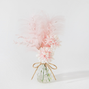 11.8" Artificial Flowers Arrangement with Glass Vase