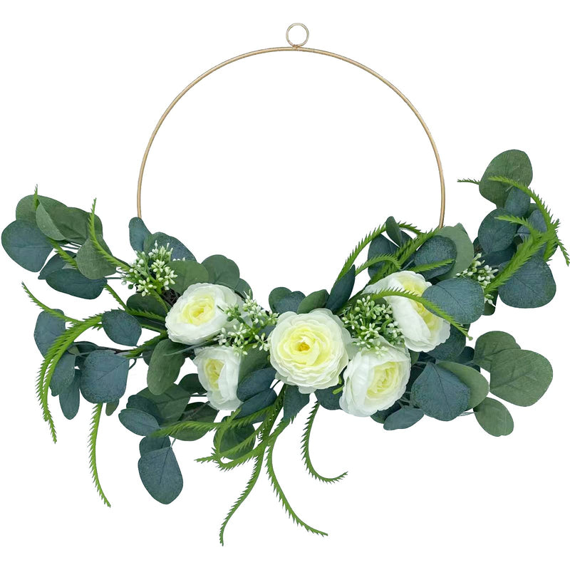 20" Artificial Rose Flowers Wreath