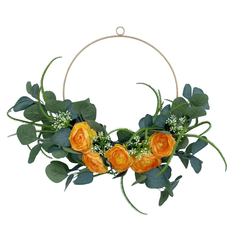 20" Artificial Rose Flowers Wreath