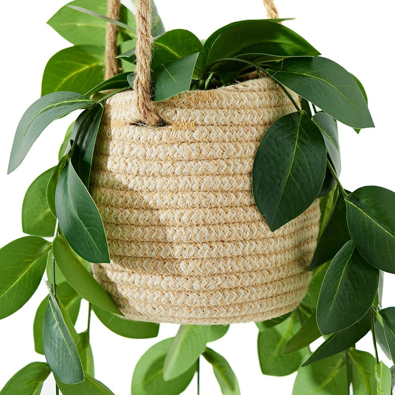 Artificial  Hanging Plants with Rope Pot