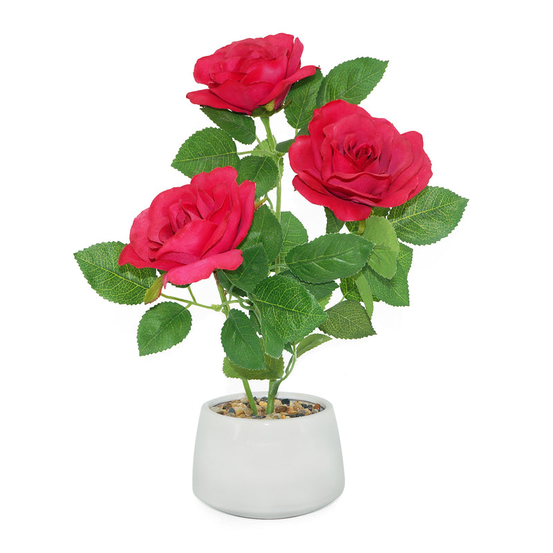 Rose Artificial Flowers in Pot