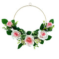 16" Artificial Flowers Wreath with Leaves