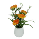 15" Silk Flowers with Ceramic Vase