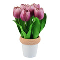 10” Fake Tulips Flowers with Pot