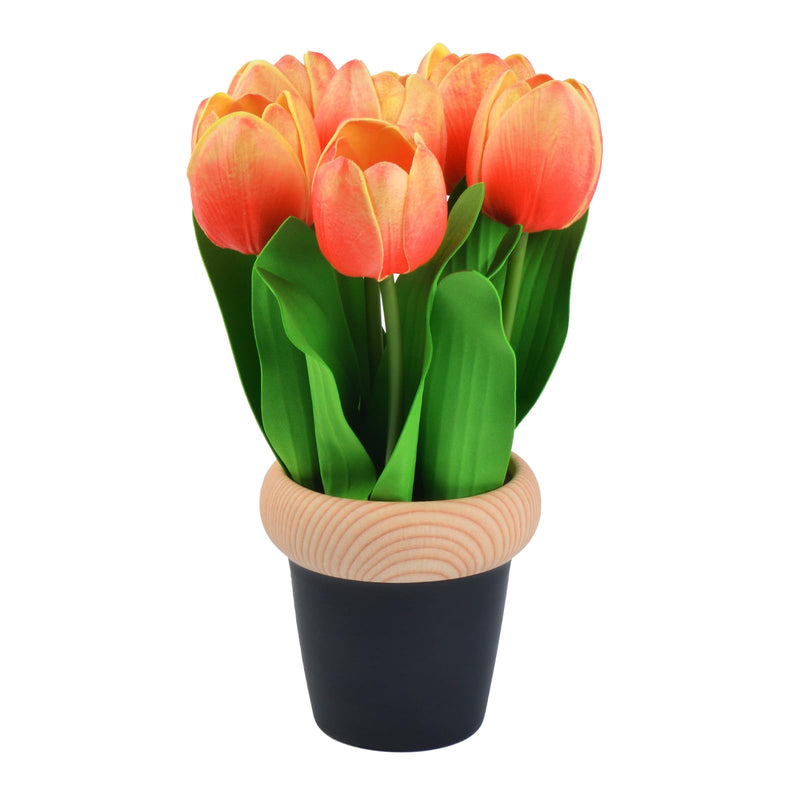 10” Fake Tulips Flowers with Pot