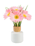 Small Daisy Artificial Flower with Ceramic Vase