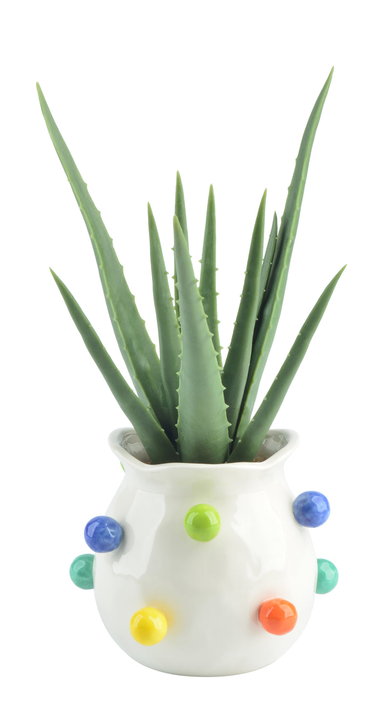 Artificial Aloe Plants in Ceramic Pots