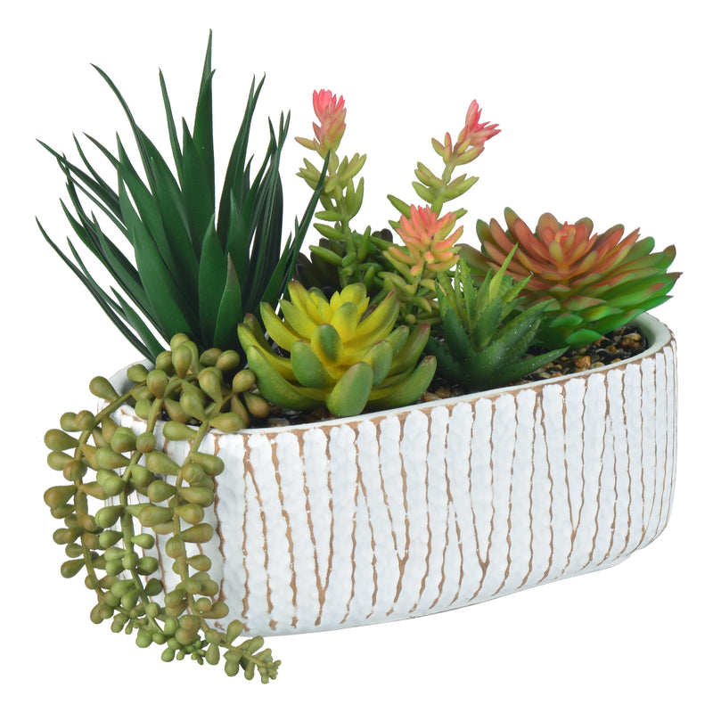 8.7" Assorted Faux Succulents in Pots