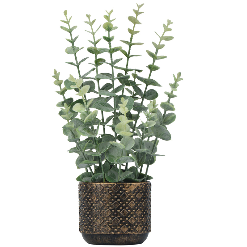 Artificial Plants Leaves with Plastic/Ratten Pot