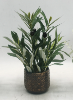 Artificial Plants Leaves with Plastic/Ratten Pot