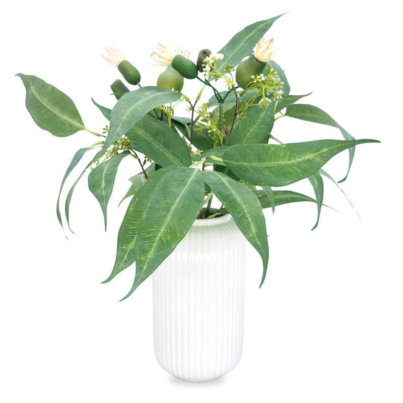 17.7" Greenery Faux Plants with Tall Vase