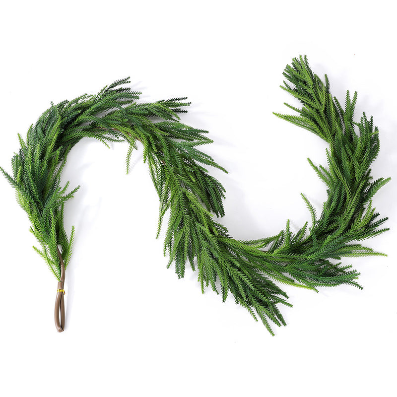 Artificial Cedar Greenery Vines - Hand Feeling Soft Gum Pine Cedar Rattan (4.92ft)