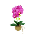 15" Orchid Artificial Flower in Gold/Silver Pot