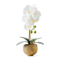 15" Orchid Artificial Flower in Gold/Silver Pot