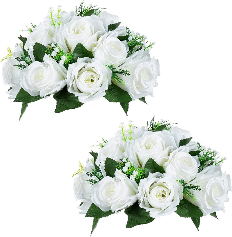 Hisow Flower Ball Arrangement Bouquet (White)