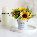 Hisow Artificial Sunflower in Metal Pot（A）