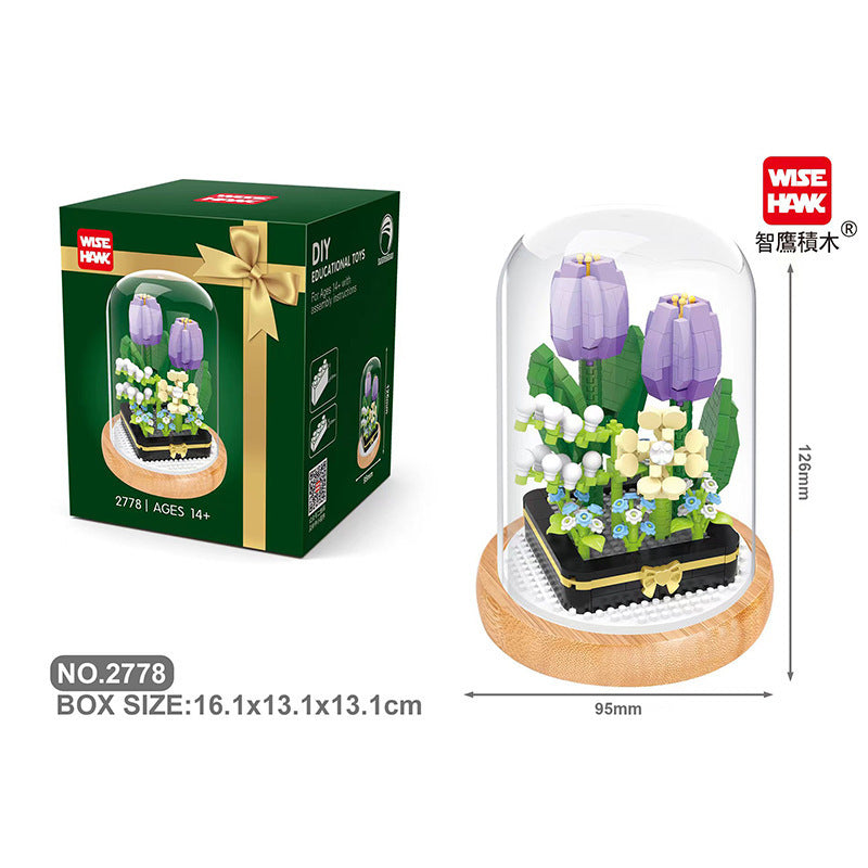 Hisow Flower Bouquets Building Sets (Purple)