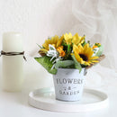 Hisow Artificial Sunflower in Metal Pot（B）